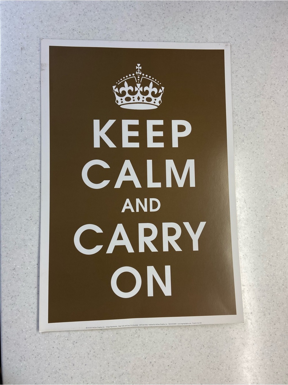 Keep Calm and Carry On Graphic Print